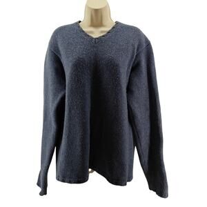Vintage Gap Lambswool Sweater Pullover V Neck Blue Womens Large
